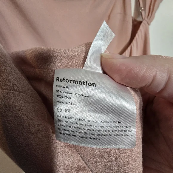 Reformation Elegant Pink Women's Dress SIZE 2 - Picture 3 of 14